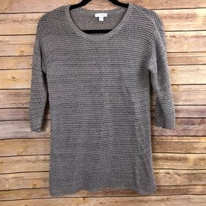J.Jill PureJill Gray Open Knit Sweater - Small